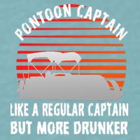Drunk Pontoon Captain Funny Sueded Cloud Jersey T-Shirt