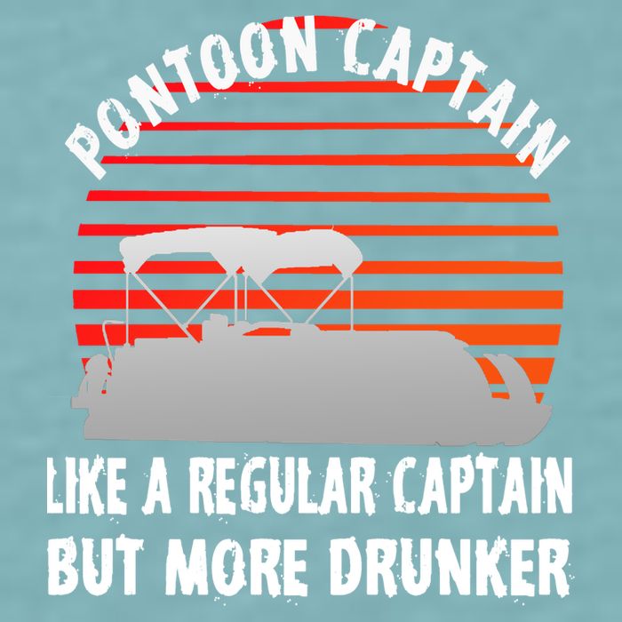 Drunk Pontoon Captain Funny Sueded Cloud Jersey T-Shirt