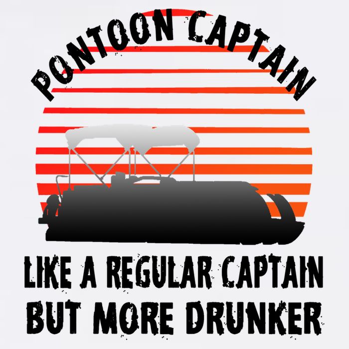 Drunk Pontoon Captain Funny Garment-Dyed Sweatshirt