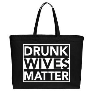 Drunk Wives Matter Cotton Canvas Jumbo Tote