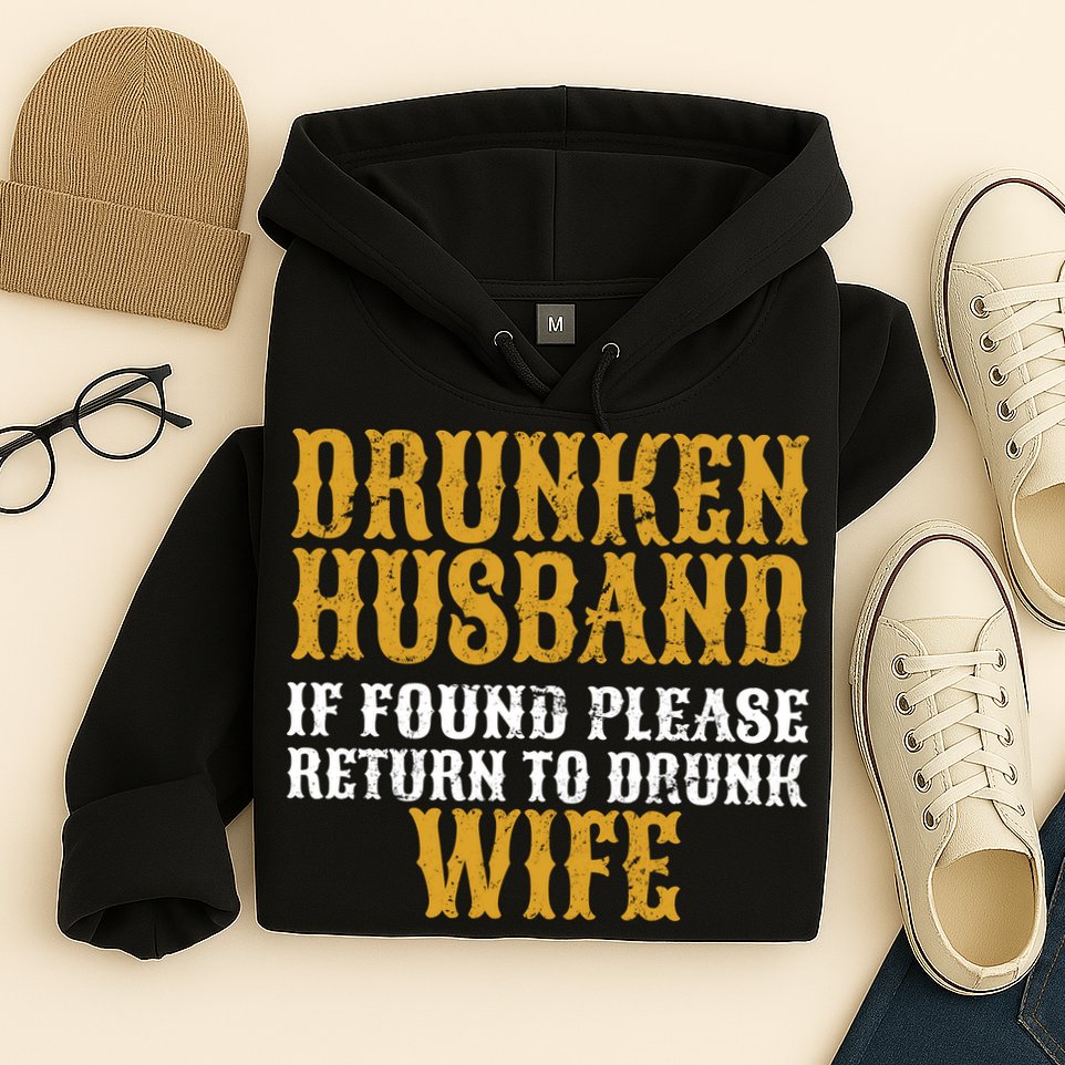 Drunken Husband If Found Return To Drunk Wife Hoodie