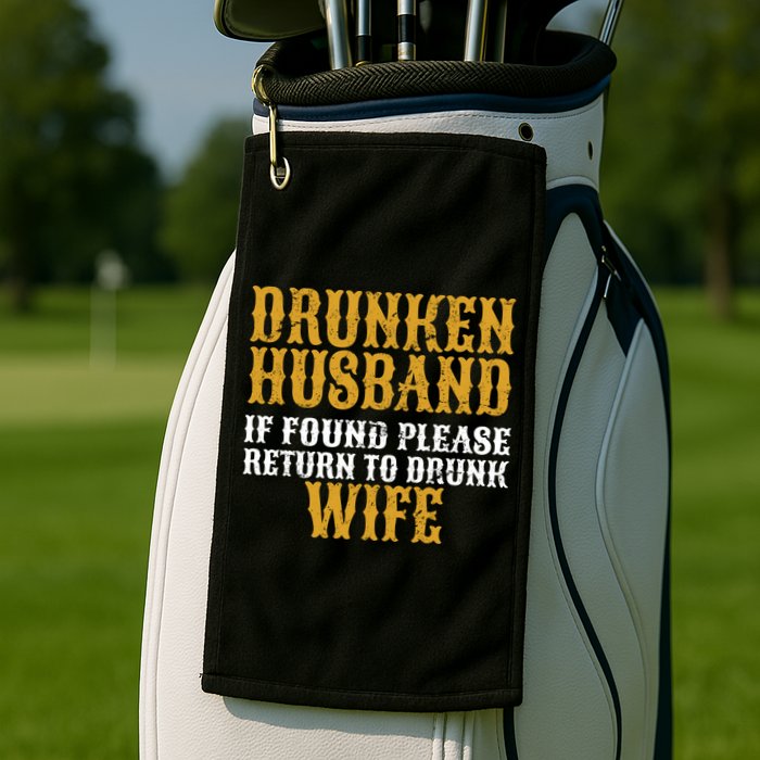 Drunken Husband If Found Return To Drunk Wife Golf Towel