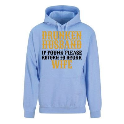 Drunken Husband If Found Return To Drunk Wife Unisex Surf Hoodie