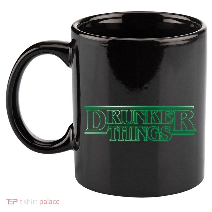 Drunker Things 11oz C Handle Ceramic Mug