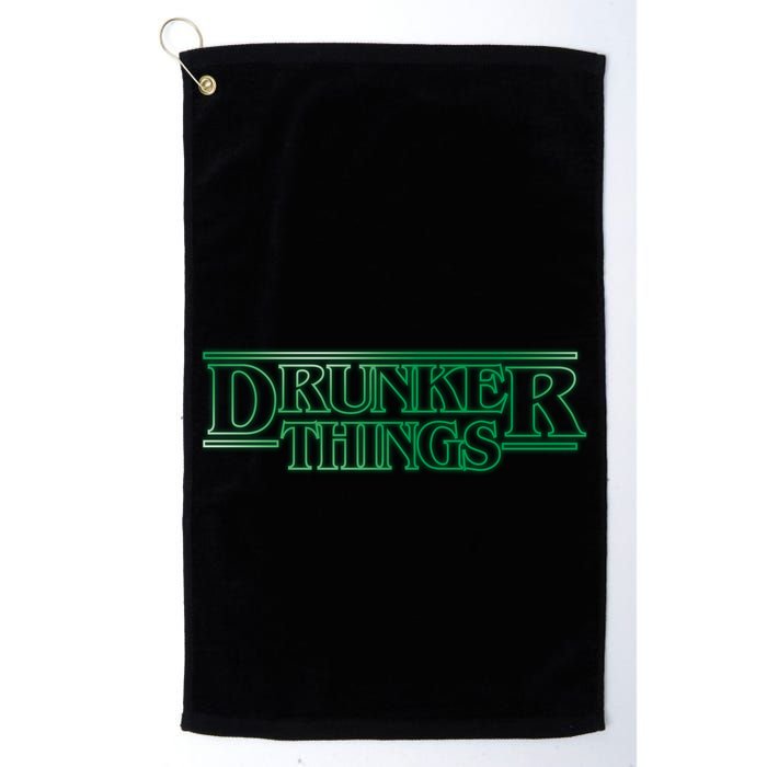 Drunker Things Golf Towel