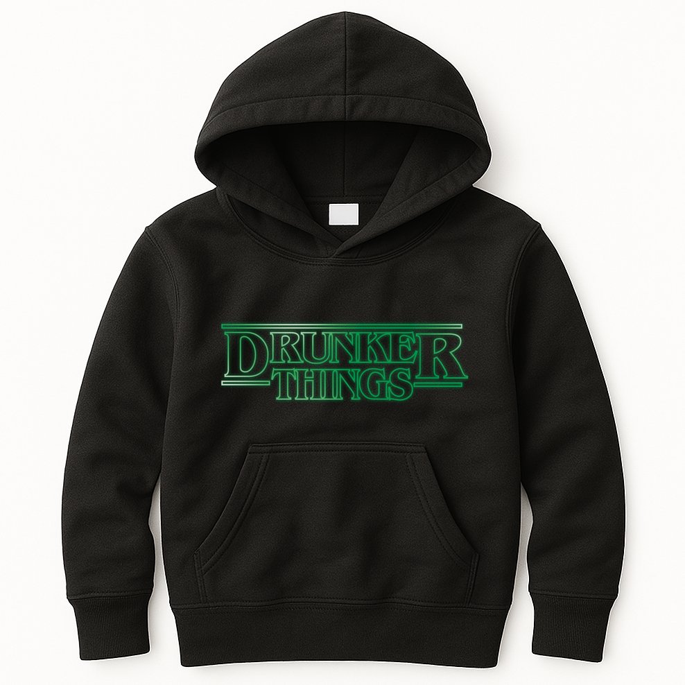 Drunker Things Kids Hoodie