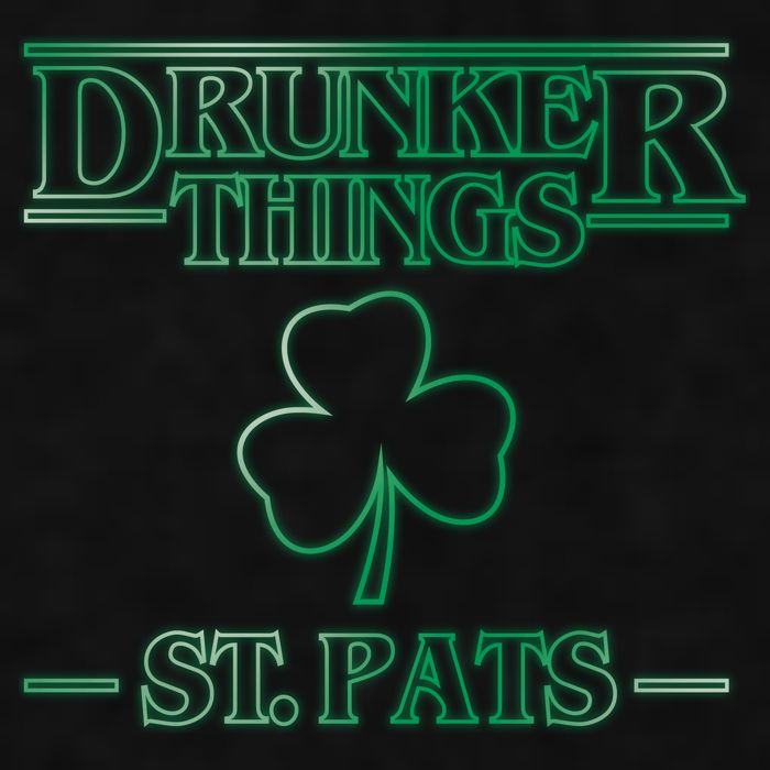 Drunker Things St. Patrick's Day Ladies PosiCharge Tri-Blend Wicking Tank