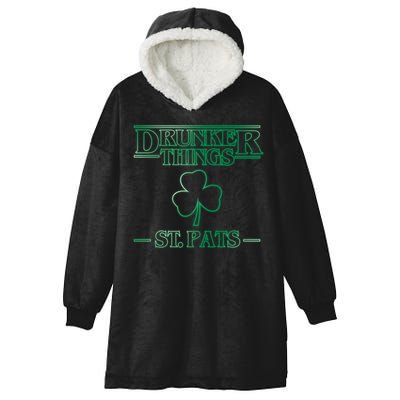 Drunker Things St. Patrick's Day Hooded Wearable Blanket