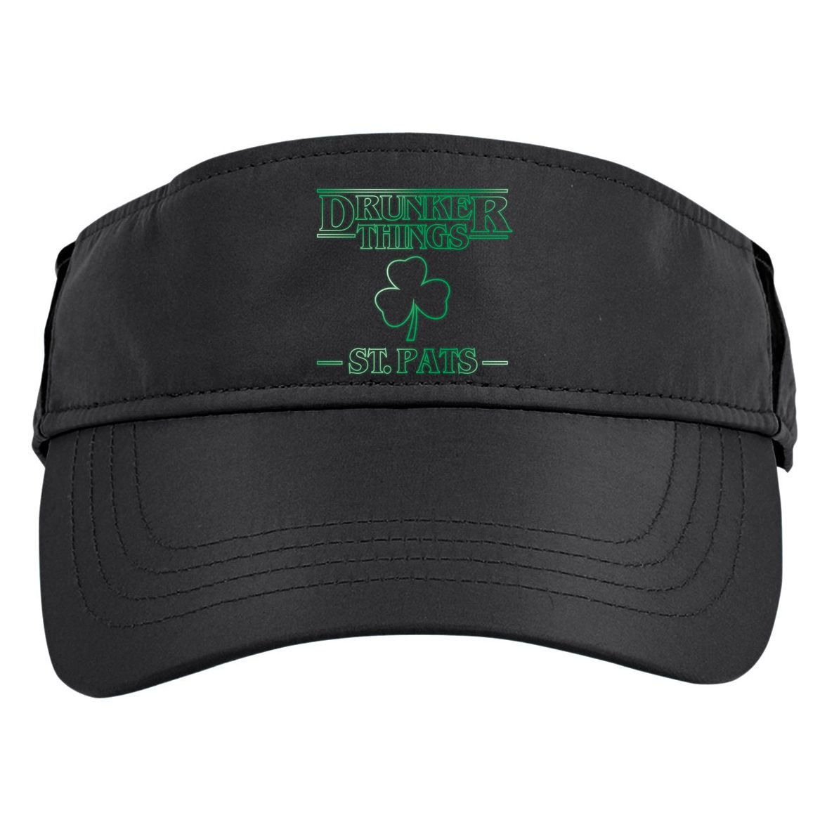 Drunker Things St. Patrick's Day Adult Drive Performance Visor