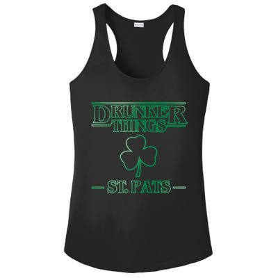 Drunker Things St. Patrick's Day Ladies PosiCharge Competitor Racerback Tank