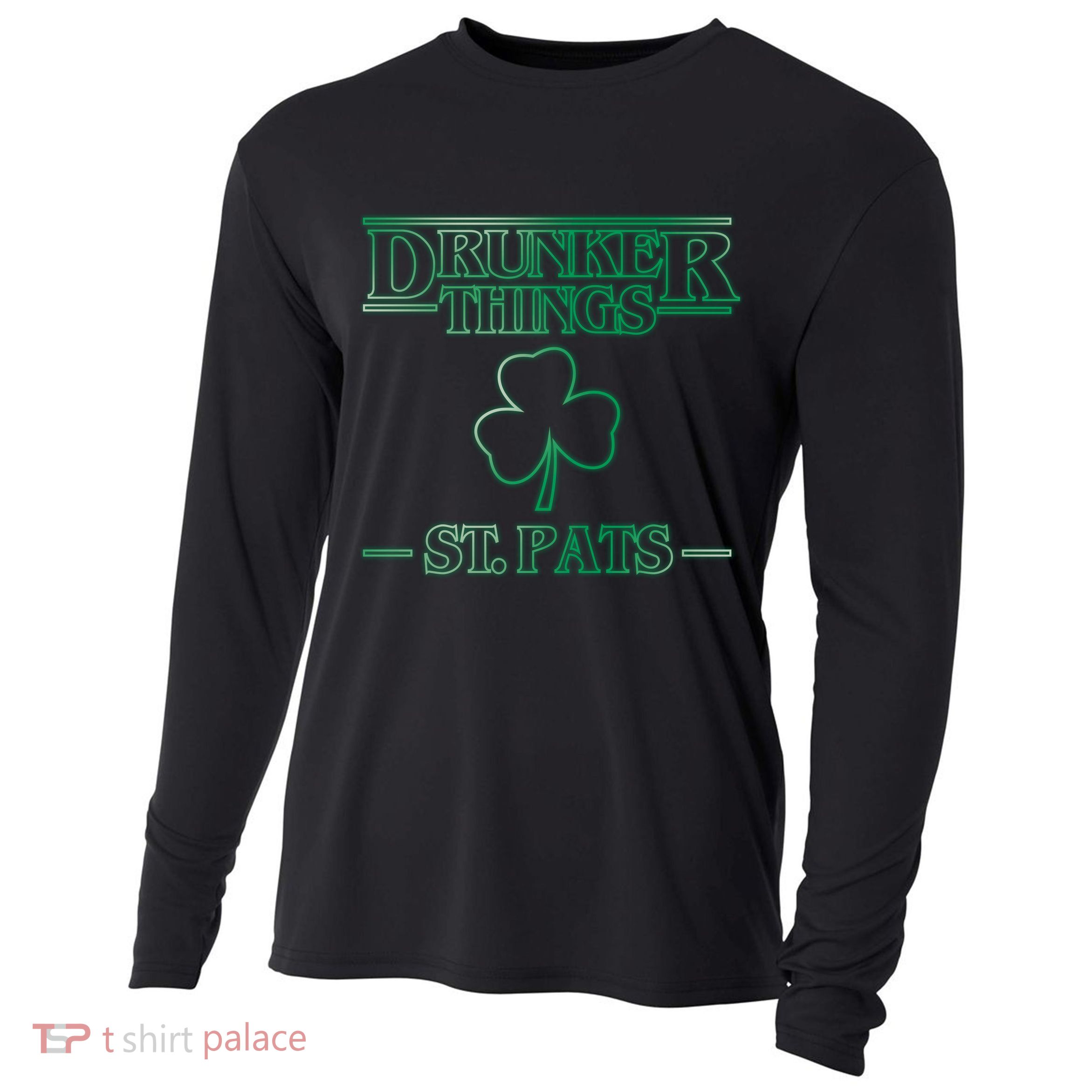 Drunker Things St. Patrick's Day Cooling Performance Long Sleeve Crew