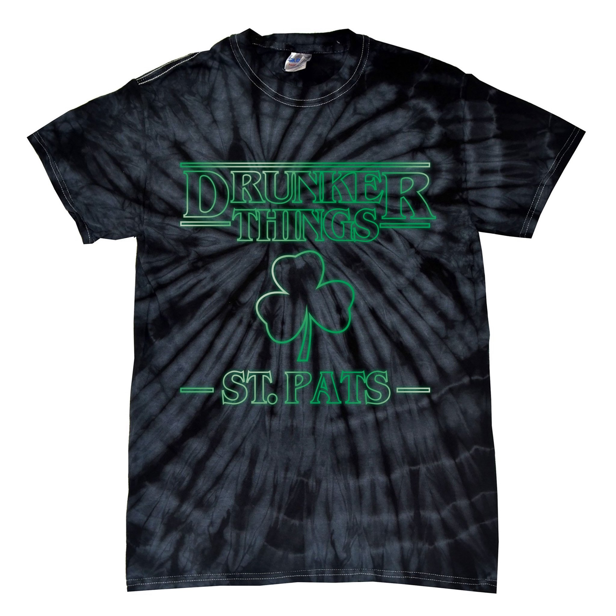 Drunker Things St. Patrick's Day Tie-Dye T-Shirt