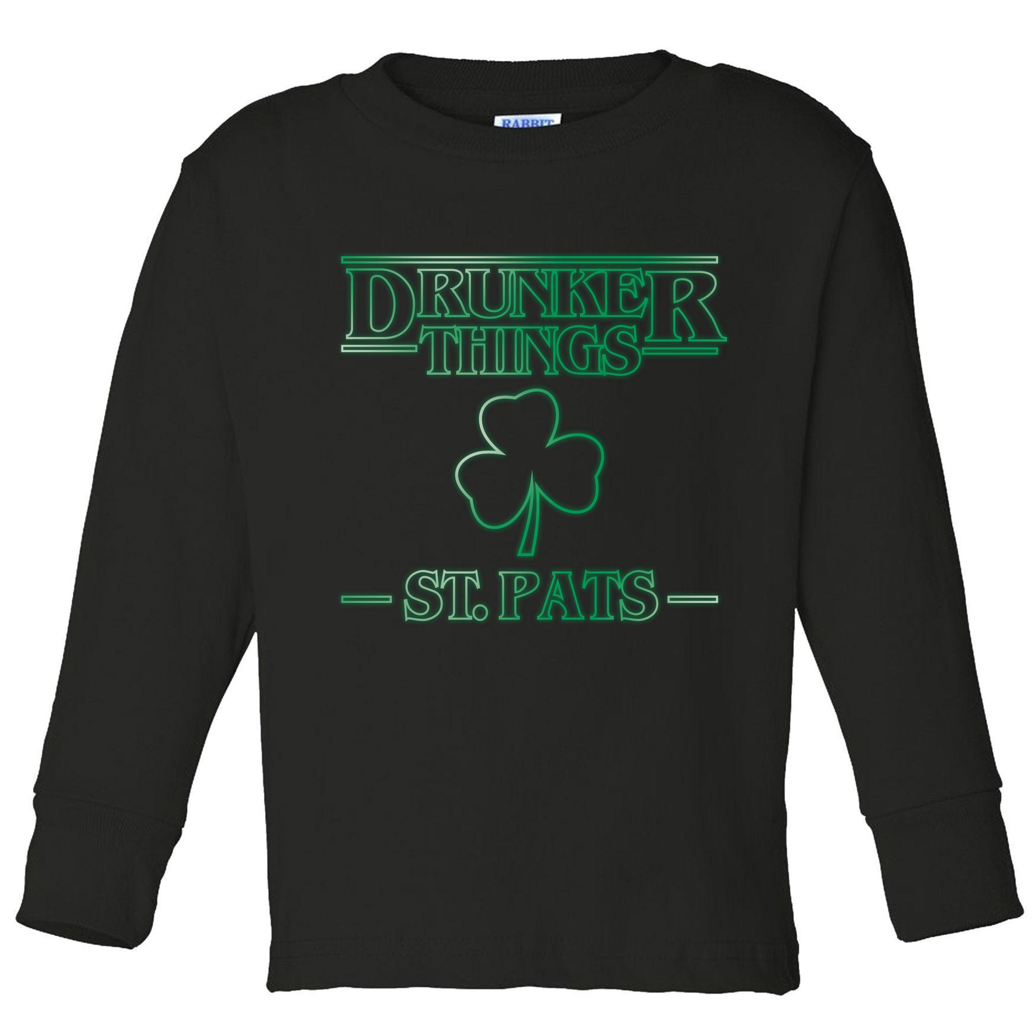 Drunker Things St. Patrick's Day Toddler Long Sleeve Shirt