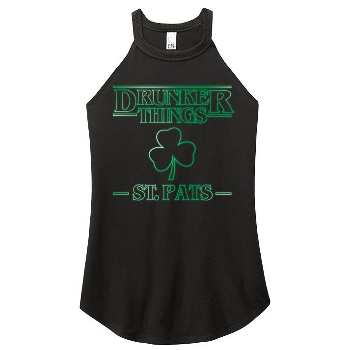 Drunker Things St. Patrick's Day Women's Perfect Tri Rocker Tank