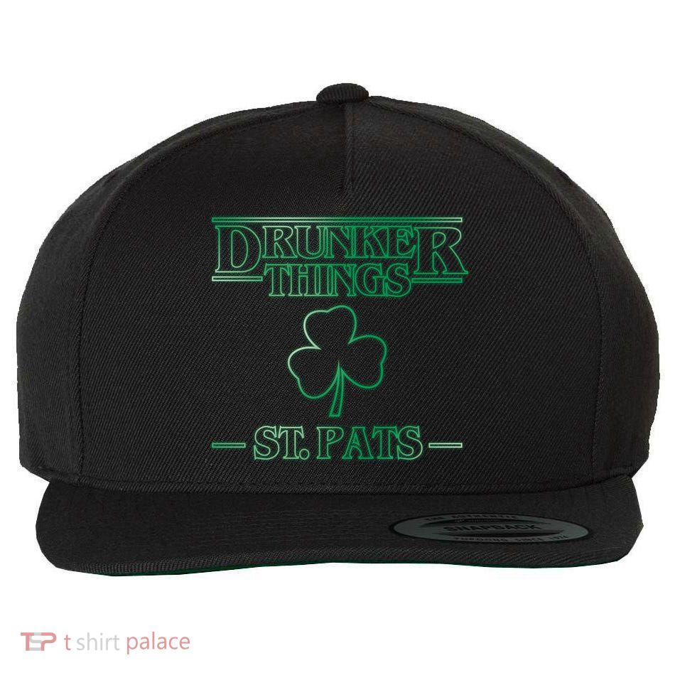 Drunker Things St. Patrick's Day Wool Snapback Cap