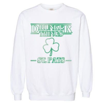 Drunker Things St. Patrick's Day Garment-Dyed Sweatshirt