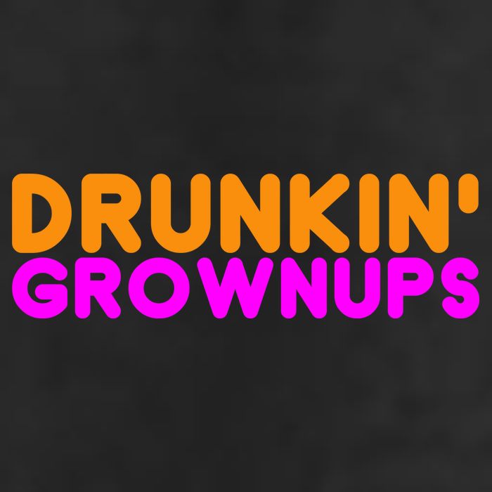 Drunkin Grownups Funny Drinking 7 Panel Mesh Trucker Snapback Hat