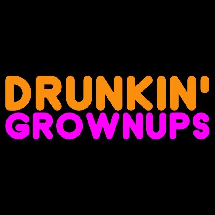 Drunkin Grownups Funny Drinking Flexfit Unipanel Trucker Cap