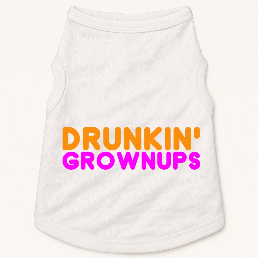 Drunkin Grownups Funny Drinking Doggie Tank