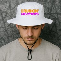 Drunkin Grownups Funny Drinking Bucket Hat
