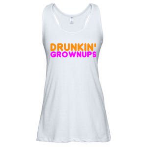 Drunkin Grownups Funny Drinking Ladies Essential Flowy Tank