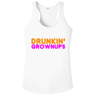 Drunkin Grownups Funny Drinking Ladies PosiCharge Competitor Racerback Tank
