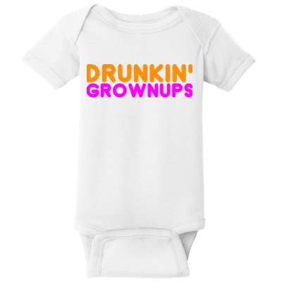 Drunkin Grownups Funny Drinking Baby Bodysuit