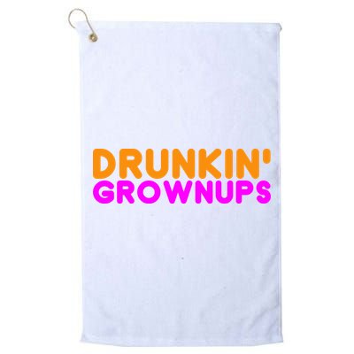 Drunkin Grownups Funny Drinking Golf Towel