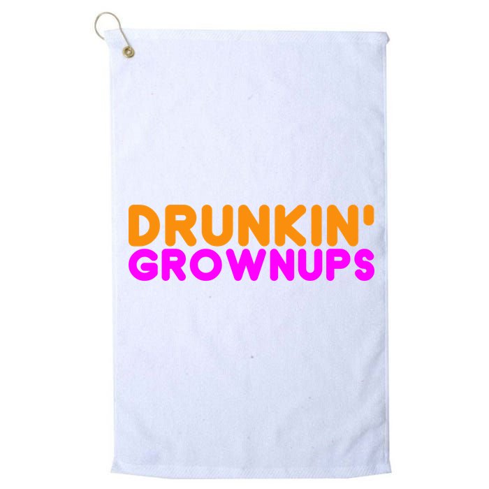 Drunkin Grownups Funny Drinking Golf Towel