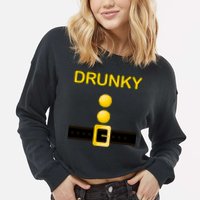 Drunky Dwarf Costume Cropped Pullover Crew