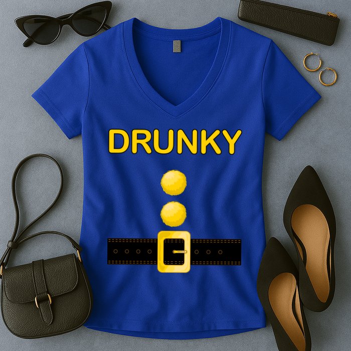 Drunky Dwarf Costume Women's V-Neck T-Shirt
