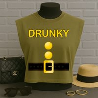 Drunky Dwarf Costume Garment-Dyed Women's Muscle Tee