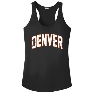 Denver Retro Vintage Ladies PosiCharge Competitor Racerback Tank