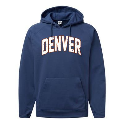 Denver Retro Vintage Performance Fleece Hoodie