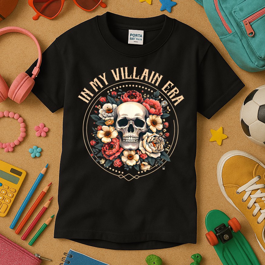 Dark Romance Villain Enemies To Lovers In My Villain Era Kids T-Shirt