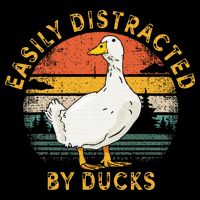 Duck Retro Vintage Easily Distracted By Ducks Toddler Hoodie