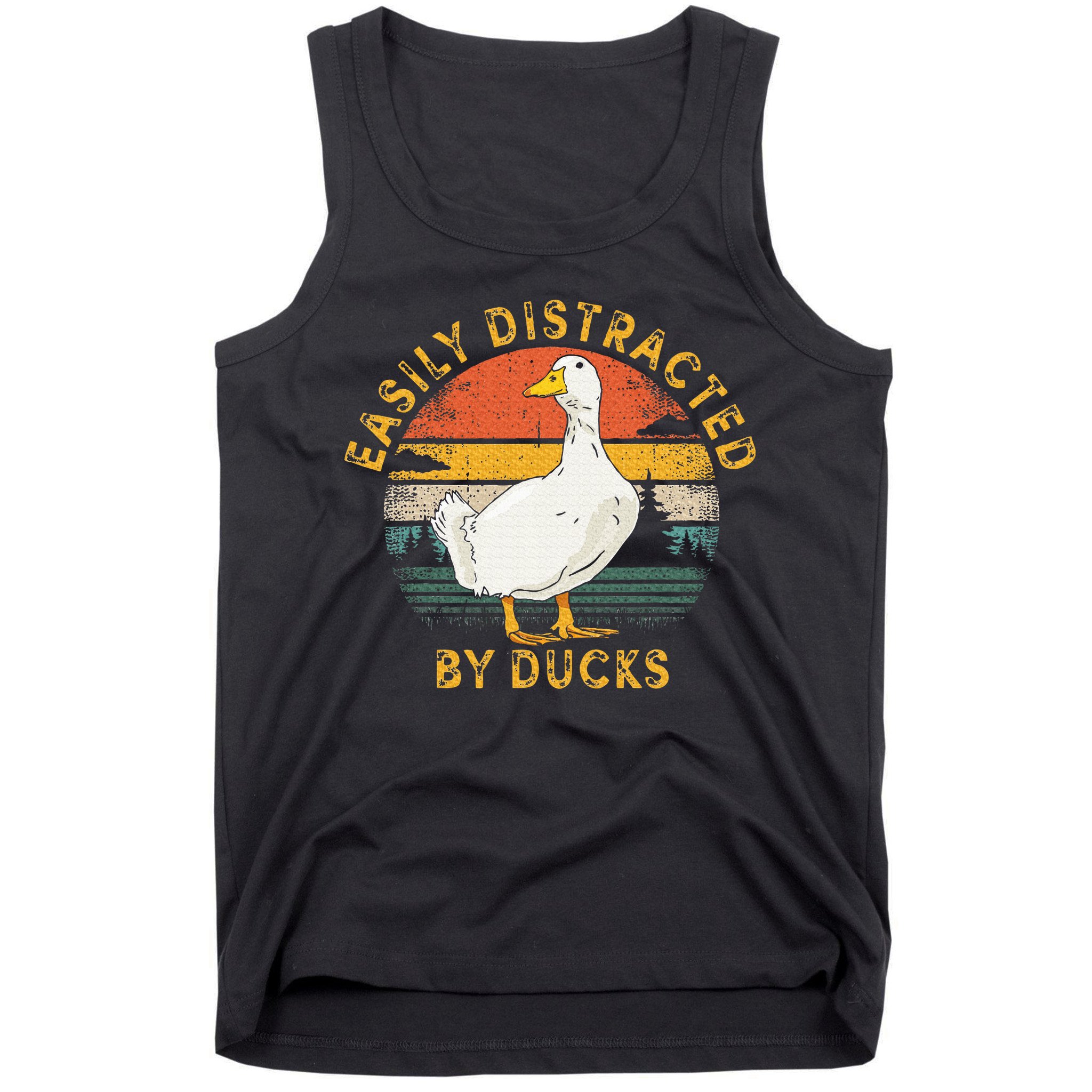 Duck Retro Vintage Easily Distracted By Ducks Tank Top