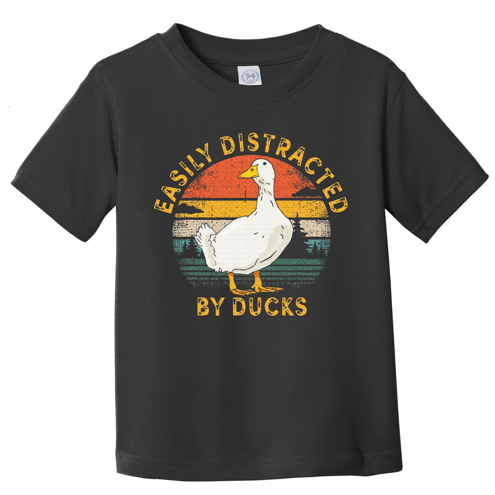 Duck Retro Vintage Easily Distracted By Ducks Toddler T-Shirt