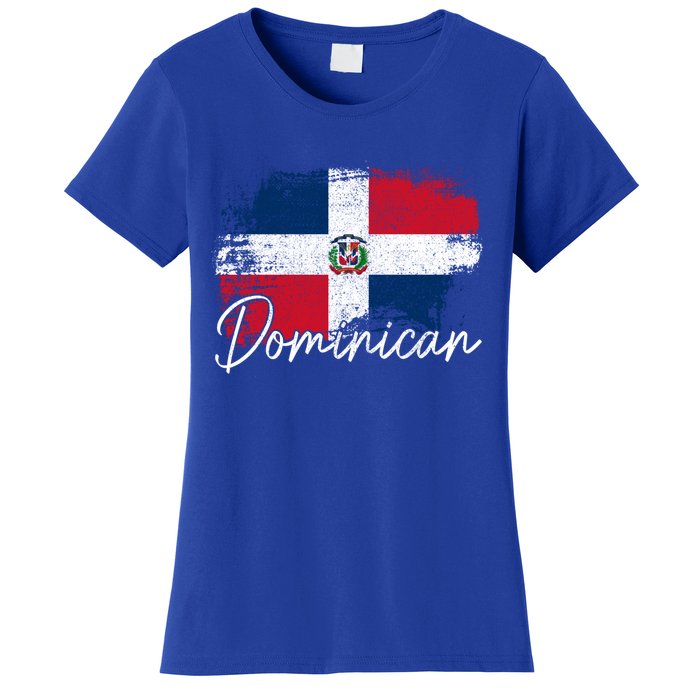 Dominican Republic Vintage Flag Dominican Pride Roots Gift Women's T-Shirt