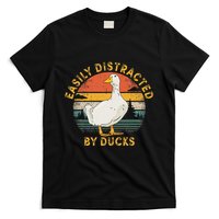 Duck Retro Vintage Easily Distracted By Ducks T-Shirt