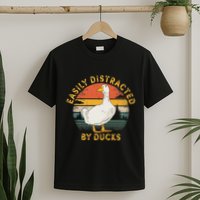 Duck Retro Vintage Easily Distracted By Ducks T-Shirt