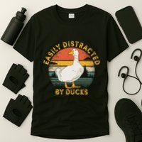 Duck Retro Vintage Easily Distracted By Ducks T-Shirt