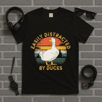 Duck Retro Vintage Easily Distracted By Ducks T-Shirt
