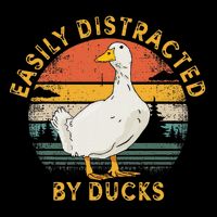 Duck Retro Vintage Easily Distracted By Ducks T-Shirt
