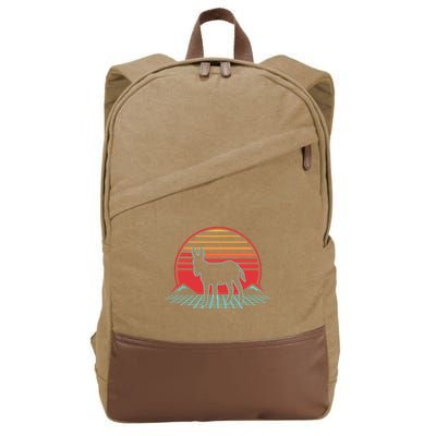 Donkey Retro Vintage 80s Style Animal Lover Gift Cotton Canvas Backpack