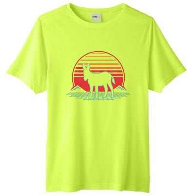 Donkey Retro Vintage 80s Style Animal Lover Gift Tall Fusion ChromaSoft Performance T-Shirt