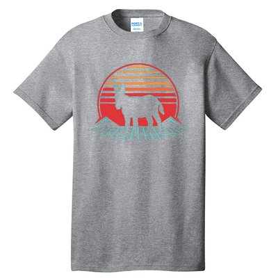 Donkey Retro Vintage 80s Style Animal Lover Gift Tall T-Shirt