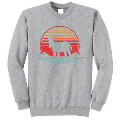 Donkey Retro Vintage 80s Style Animal Lover Gift Tall Sweatshirt