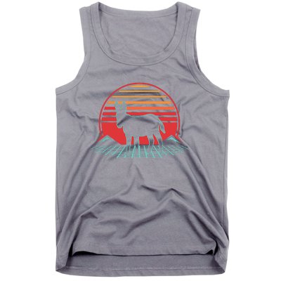 Donkey Retro Vintage 80s Style Animal Lover Gift Tank Top