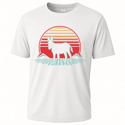 Donkey Retro Vintage 80s Style Animal Lover Gift Performance Shirt